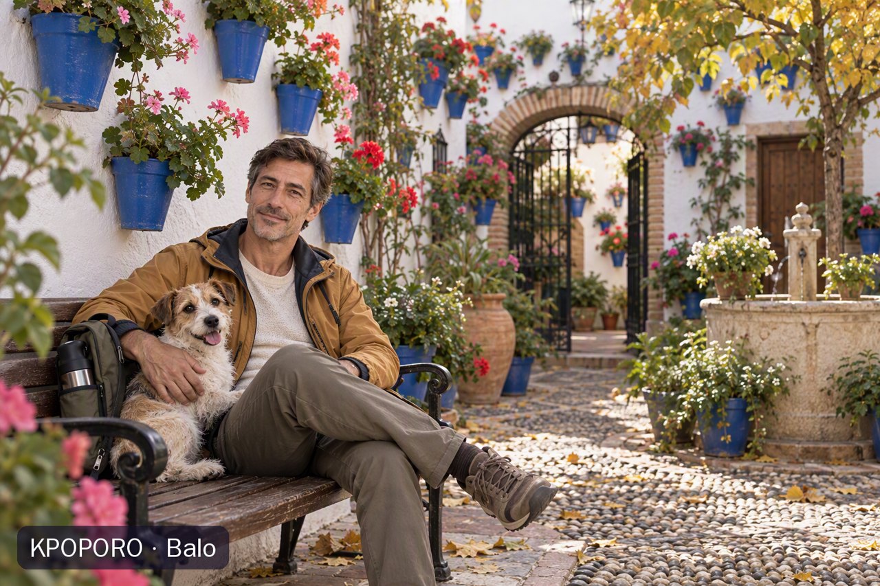 Balo at a courtyard in Córdoba