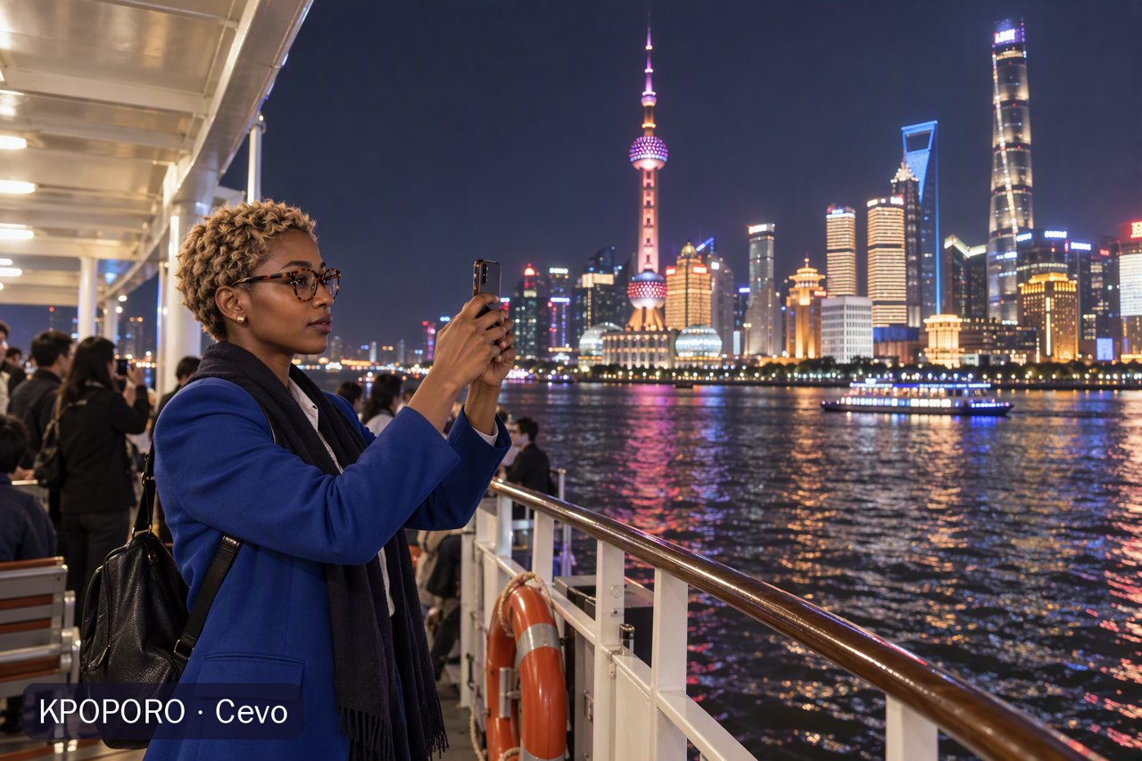 Cevo at the Huangpu River ferry