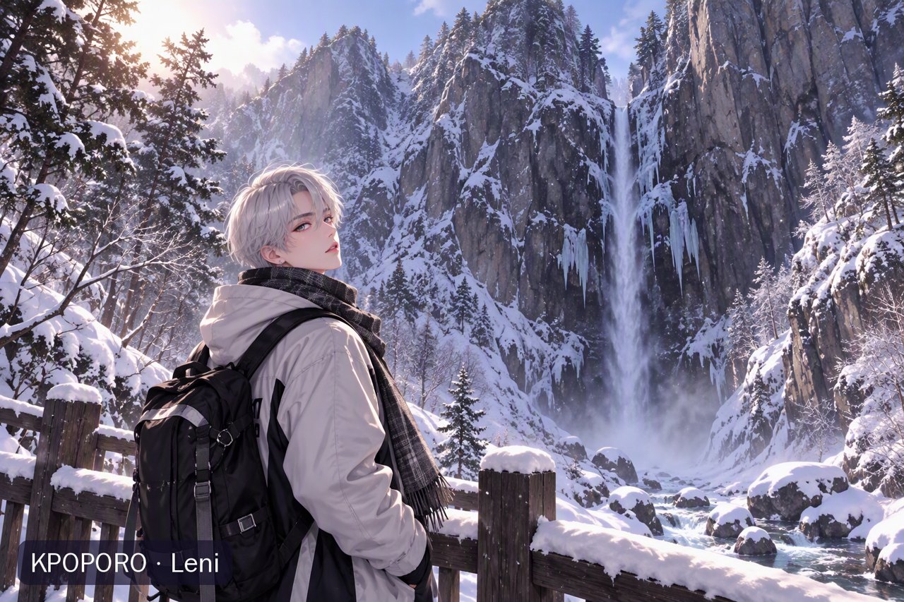 Leni at Ginga Falls, Sounkyo