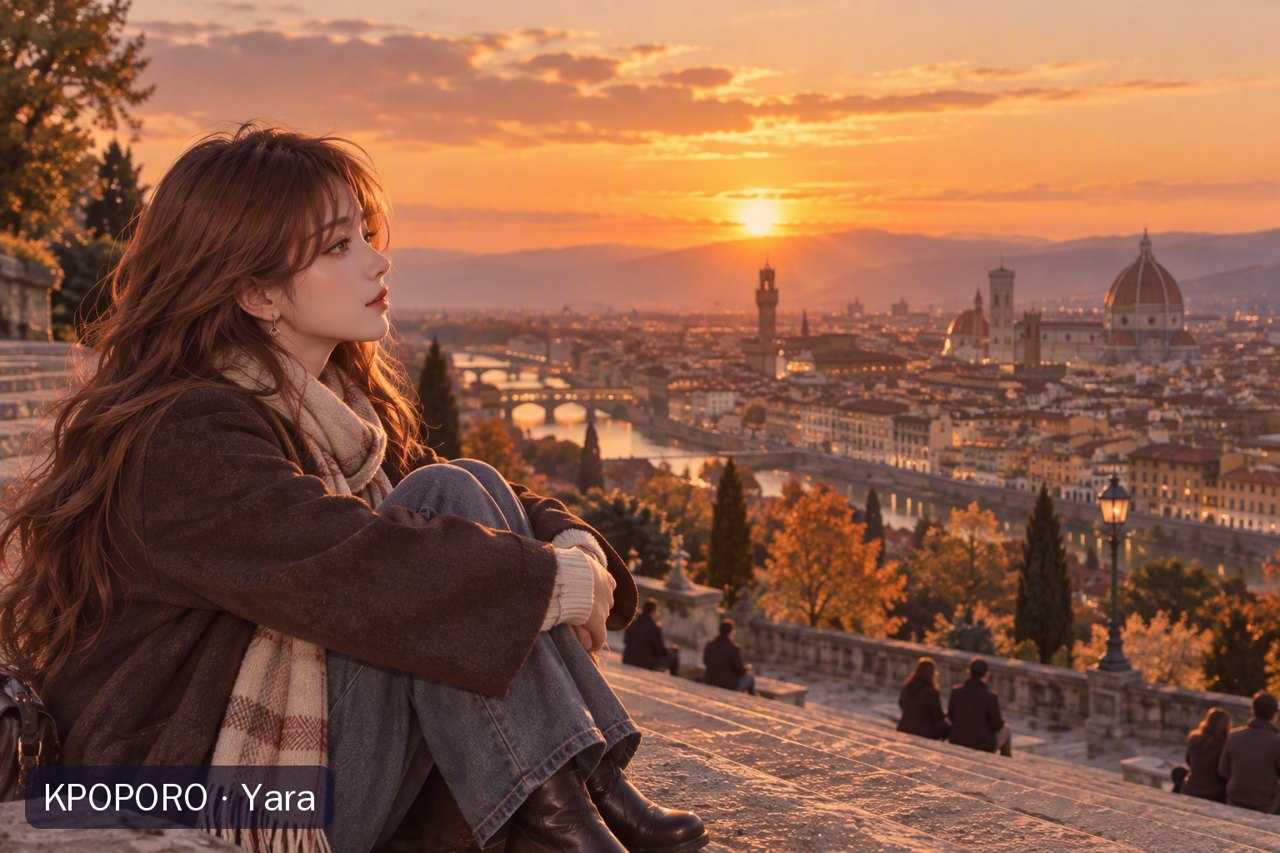 Yara at Piazzale Michelangelo, Florence