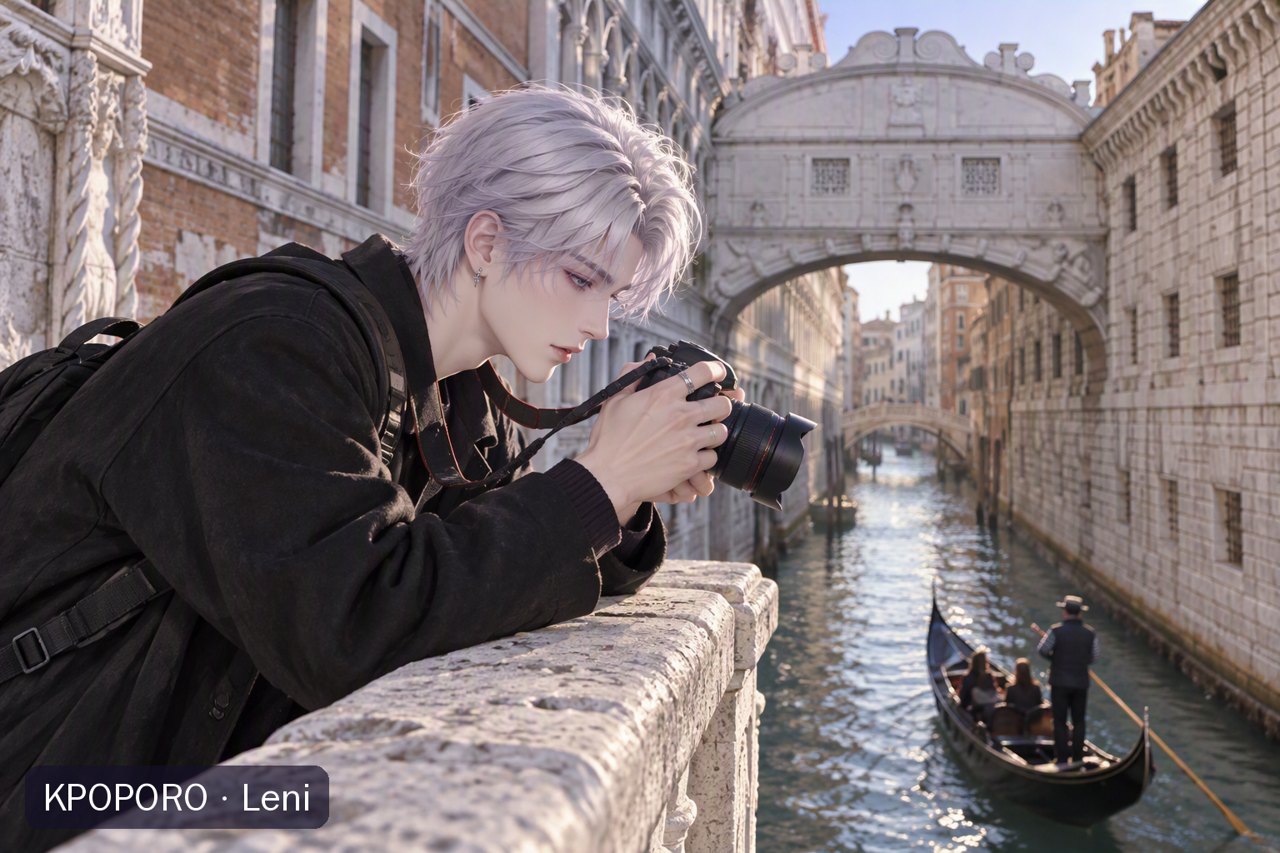 Leni by the Bridge of Sighs, Venice