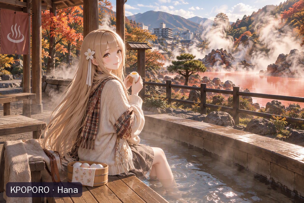 Hana at Kamado Jigoku, Beppu