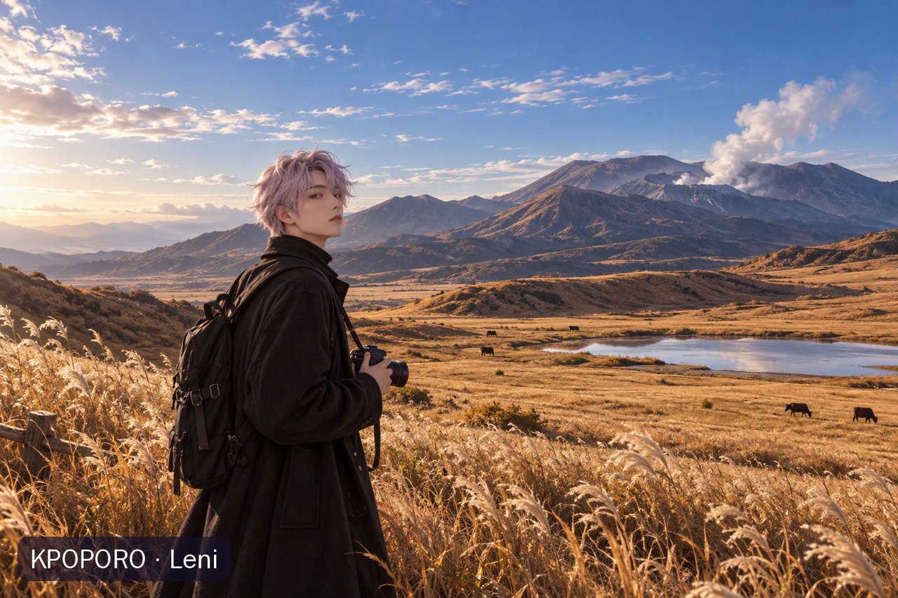 Leni at Kusasenri, Aso