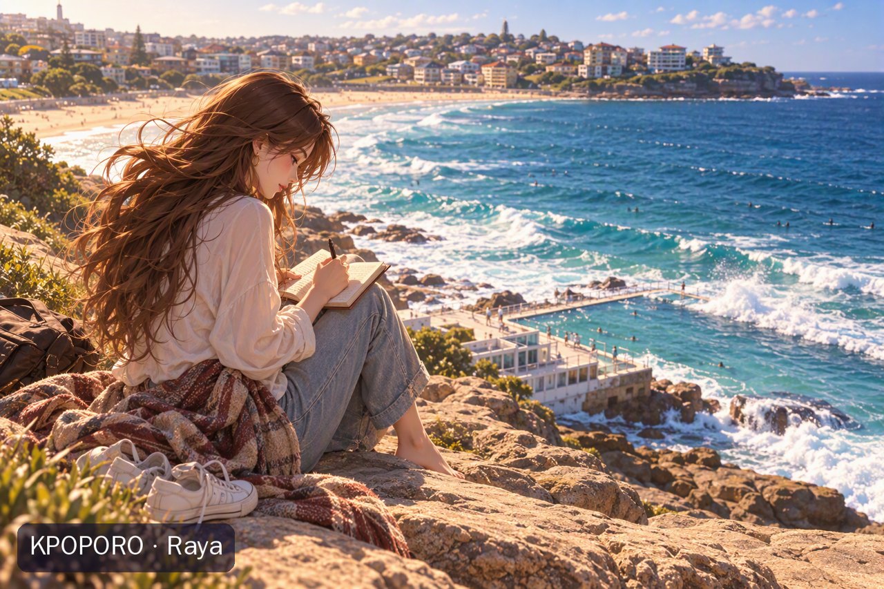 Raya on the Bondi to Coogee coastal walk