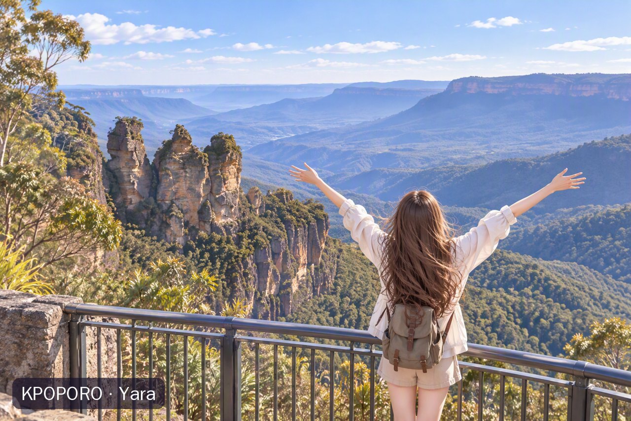 Yara at Echo Point, Blue Mountains