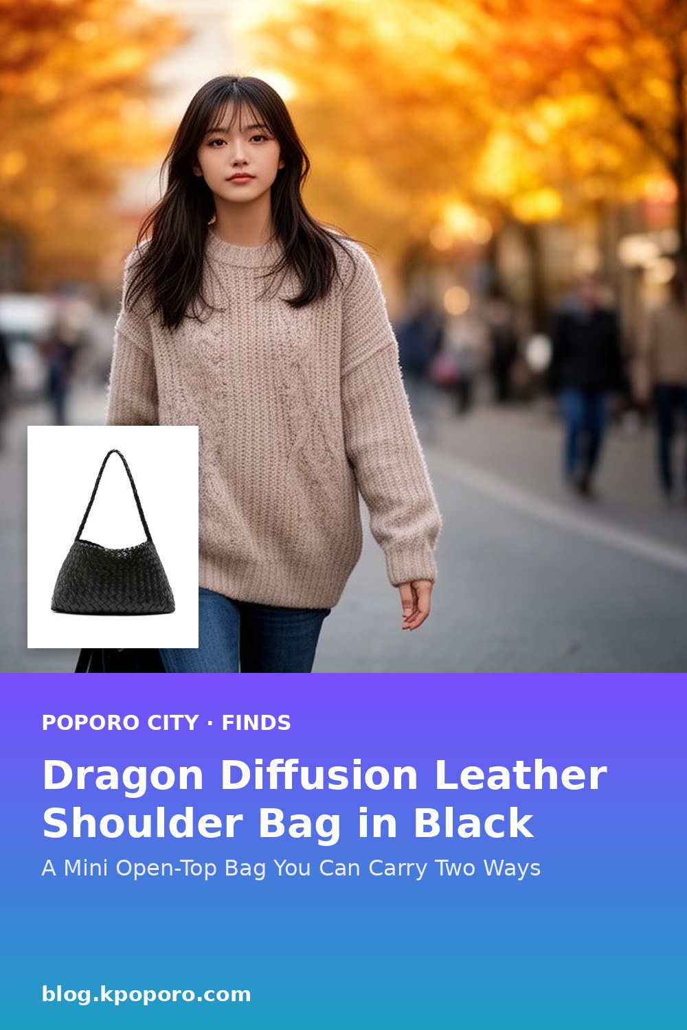 Dragon Diffusion Leather Shoulder Bag in Black: A Mini Open-Top Bag You Can Carry Two Ways — save to Pinterest