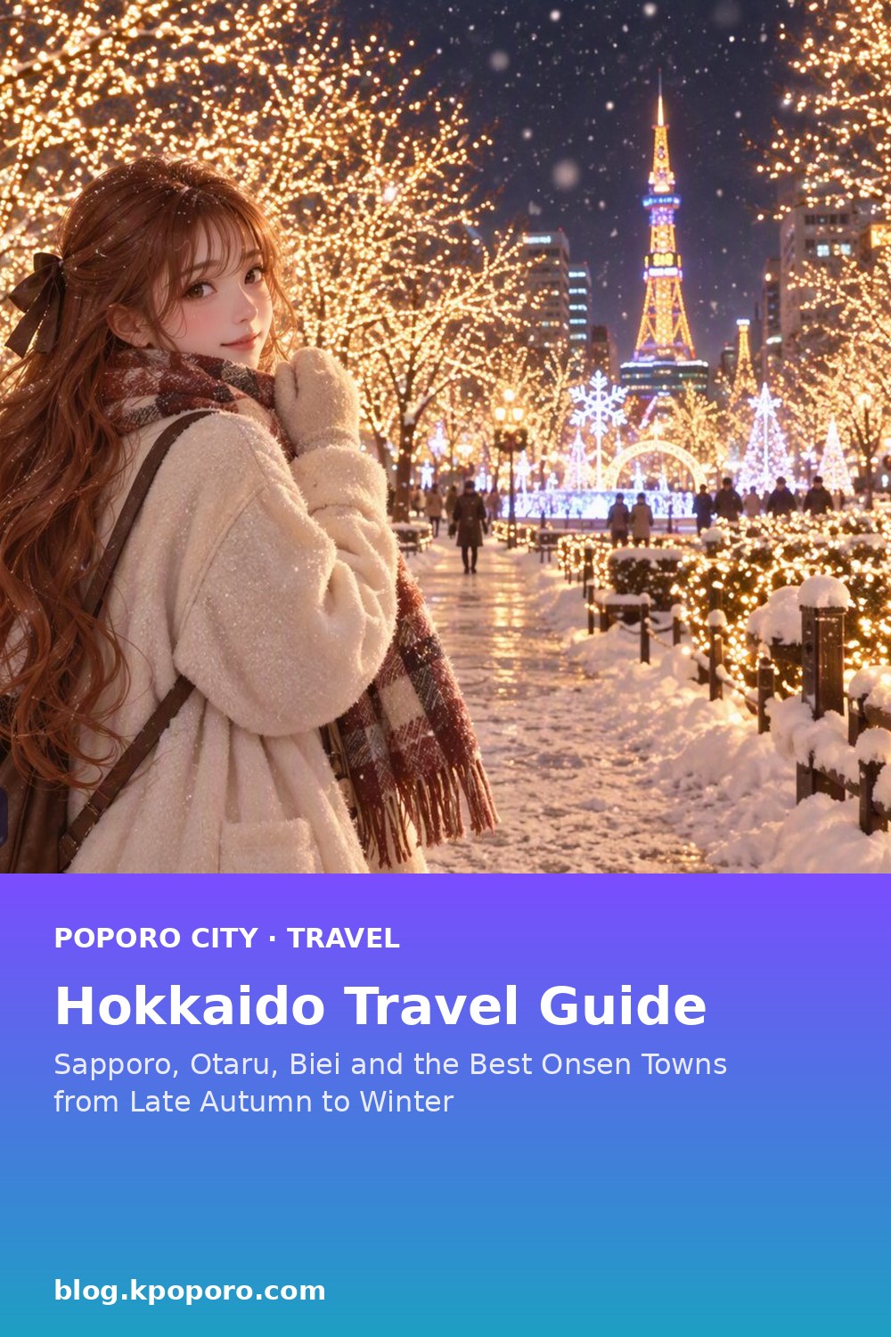 Hokkaido Travel Guide: Sapporo, Otaru, Biei and the Best Onsen Towns from Late Autumn to Winter — save to Pinterest